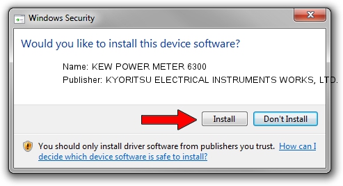 KYORITSU ELECTRICAL INSTRUMENTS WORKS, LTD. KEW POWER METER 6300 setup file 4581747
