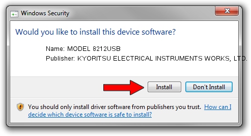 KYORITSU ELECTRICAL INSTRUMENTS WORKS, LTD. MODEL 8212USB driver download 4581749