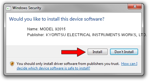 KYORITSU ELECTRICAL INSTRUMENTS WORKS, LTD. MODEL 92015 driver download 4581741