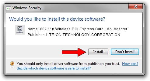 LITE-ON TECHNOLOGY CORPORATION 802.11n Wireless PCI Express Card LAN Adapter setup file 1018519