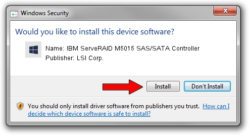 LSI Corp. IBM ServeRAID M5015 SAS/SATA Controller driver installation 1869792