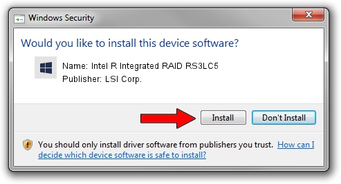 LSI Corp. Intel R Integrated RAID RS3LC5 driver installation 455984