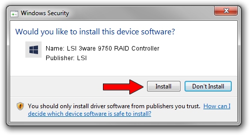 LSI LSI 3ware 9750 RAID Controller driver installation 1633890