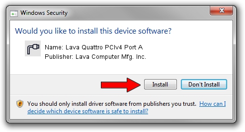 Lava Computer Mfg. Inc. Lava Quattro PCIv4 Port A setup file 655622