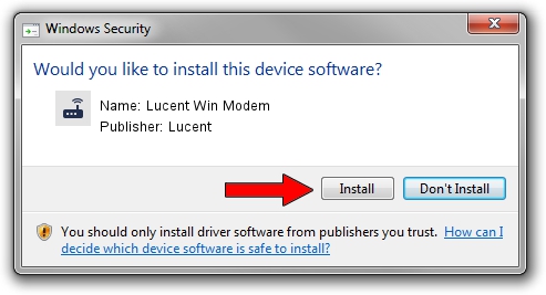 Lucent Lucent Win Modem driver installation 1387070