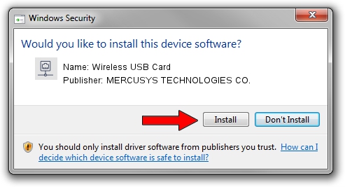 MERCUSYS TECHNOLOGIES CO. Wireless USB Card driver download 3805493