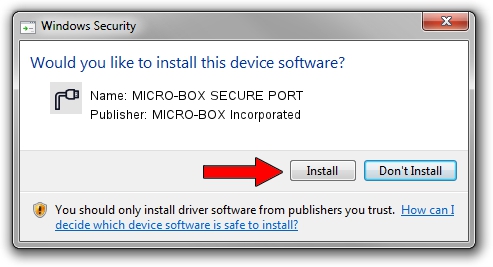 MICRO-BOX Incorporated MICRO-BOX SECURE PORT driver installation 1217950