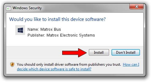 Matrox Electronic Systems Matrox Bus driver installation 1424970
