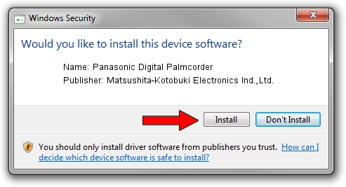 Matsushita-Kotobuki Electronics Ind.,Ltd. Panasonic Digital Palmcorder setup file 916240