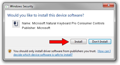 Microsoft Microsoft Natural Keyboard Pro Consumer Controls driver download 1044513