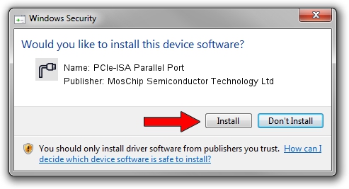 MosChip Semiconductor Technology Ltd PCIe-ISA Parallel Port driver installation 1402633