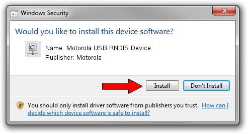 Motorola Motorola USB RNDIS Device driver installation 1633995