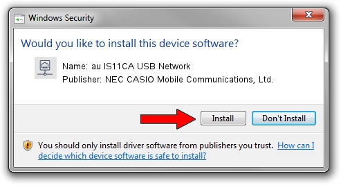 NEC CASIO Mobile Communications, Ltd. au IS11CA USB Network driver download 1013107