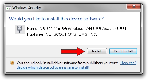 NETSCOUT SYSTEMS, INC. NB 802.11n BG Wireless LAN USB Adapter UB81 driver download 4036966