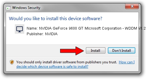 NVIDIA NVIDIA GeForce 9600 GT Microsoft Corporation - WDDM v1.2 setup file 1019525