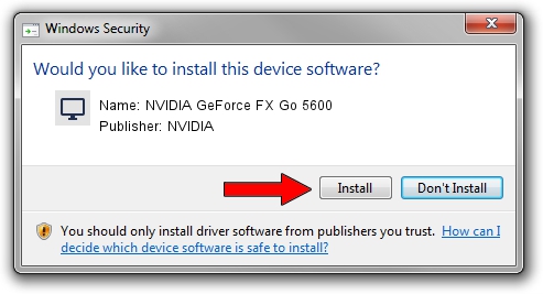 NVIDIA NVIDIA GeForce FX Go 5600 driver installation 2005568