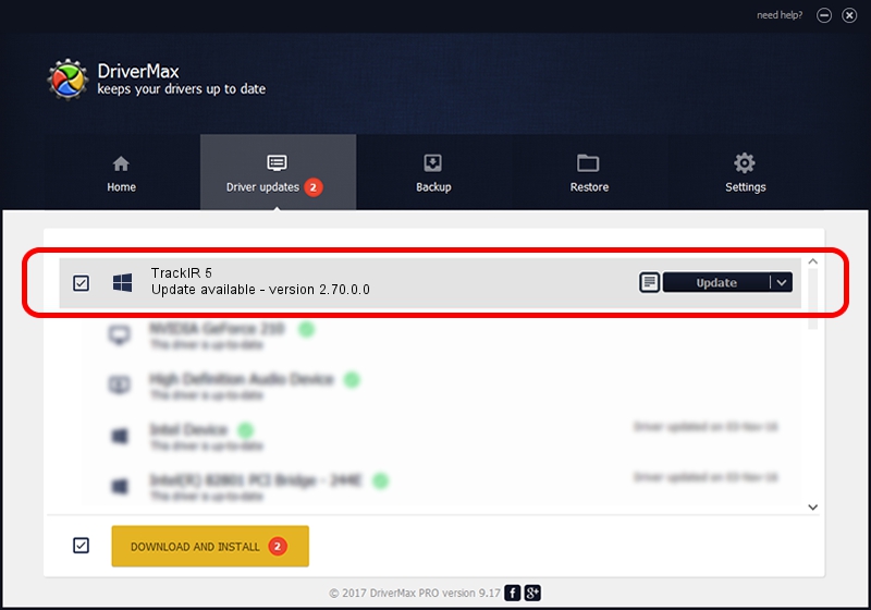 NaturalPoint TrackIR 5 driver installation 472142 using DriverMax