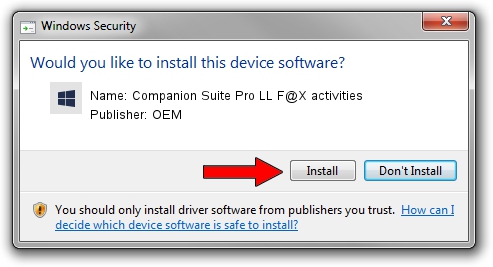 OEM Companion Suite Pro LL F@X activities driver installation 1711587