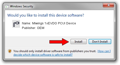 OEM Miwings 1xEVDO PCUI Device driver download 1651468