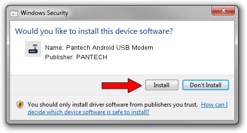 PANTECH Pantech Android USB Modem driver installation 1729922