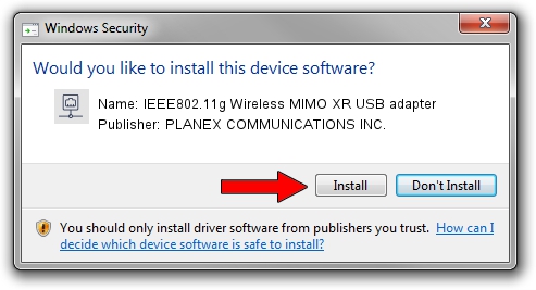 PLANEX COMMUNICATIONS INC. IEEE802.11g Wireless MIMO XR USB adapter driver download 2016073