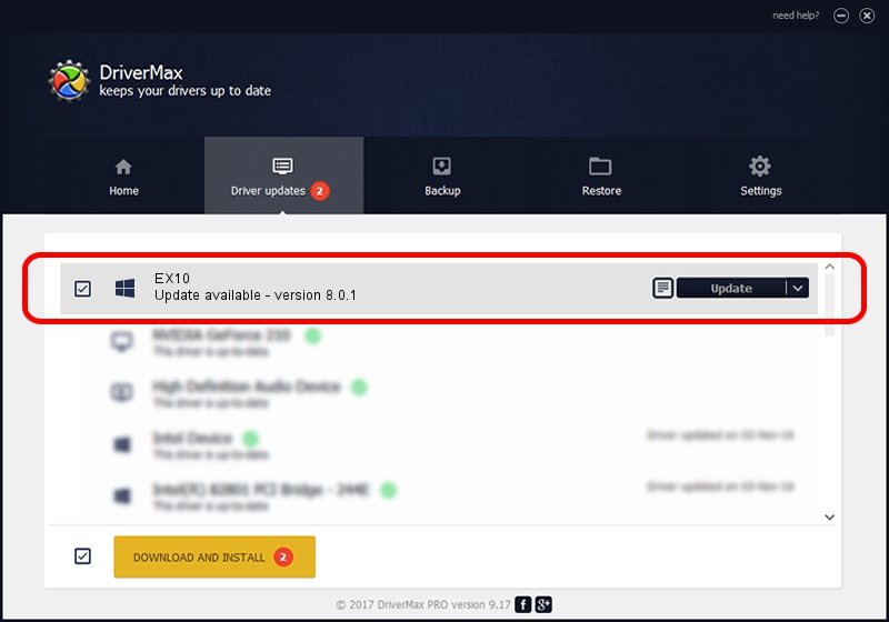 PenTablet EX10 driver update 1435766 using DriverMax