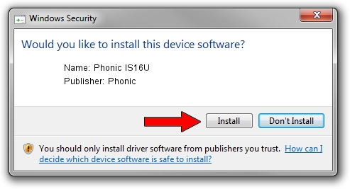 Phonic Phonic IS16U driver installation 1389515