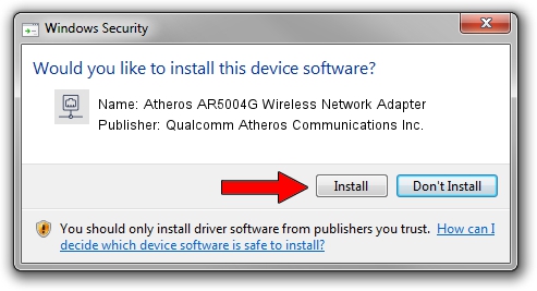 Qualcomm Atheros Communications Inc. Atheros AR5004G Wireless Network Adapter driver installation 1159994