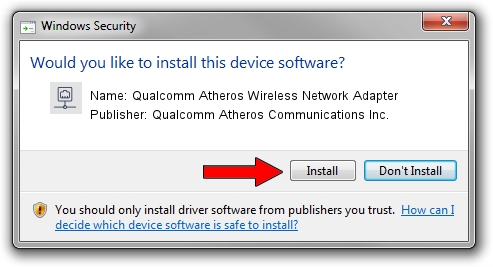 Qualcomm Atheros Communications Inc. Qualcomm Atheros Wireless Network Adapter driver download 508445