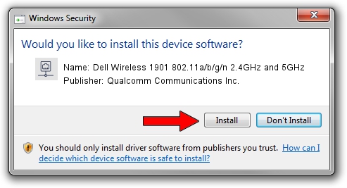 Qualcomm Communications Inc. Dell Wireless 1901 802.11a/b/g/n 2.4GHz and 5GHz driver download 4003378