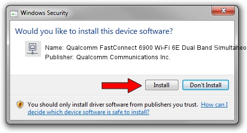 Qualcomm Communications Inc. Qualcomm FastConnect 6900 Wi-Fi 6E Dual Band Simultaneous DBS WiFiCx Network Adapter setup file 4575178