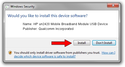 Qualcomm Incorporated HP un2420 Mobile Broadband Module USB Device driver download 1382214