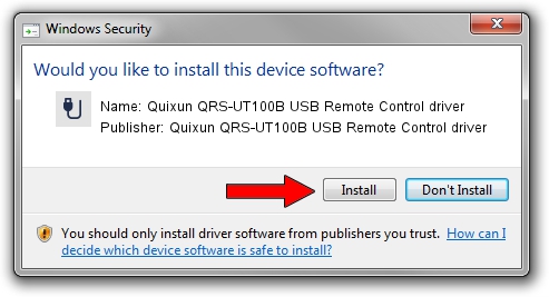 Quixun QRS-UT100B USB Remote Control driver Quixun QRS-UT100B USB Remote Control driver setup file 1095673