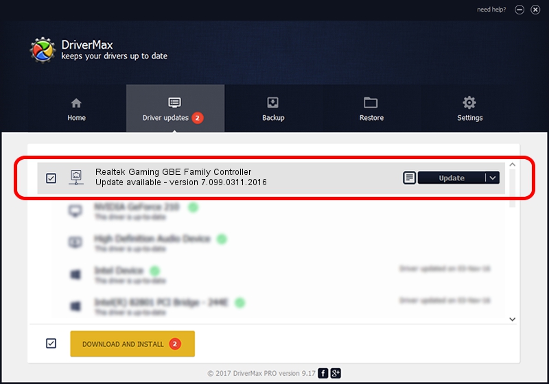 Realtek Realtek Gaming GBE Family Controller driver update 2208223 using DriverMax