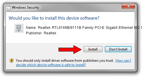 Realtek Realtek RTL8168B/8111B Family PCI-E Gigabit Ethernet NIC NDIS 6.0 driver installation 2092093