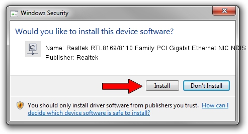 Realtek Realtek RTL8169/8110 Family PCI Gigabit Ethernet NIC NDIS 6.0 setup file 1753301