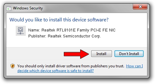 Realtek Semiconductor Corp. Realtek RTL8101E Family PCI-E FE NIC setup file 1954837