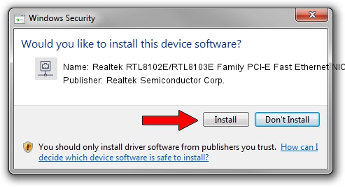Realtek Semiconductor Corp. Realtek RTL8102E/RTL8103E Family PCI-E Fast Ethernet NIC setup file 1777987