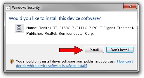Realtek Semiconductor Corp. Realtek RTL8168C P /8111C P PCI-E Gigabit Ethernet NIC setup file 1612924