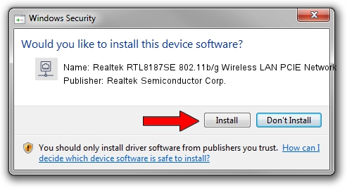 Realtek Semiconductor Corp. Realtek RTL8187SE 802.11b/g Wireless LAN PCIE Network driver download 1063042