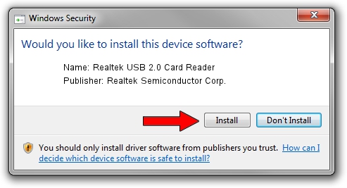 Realtek Semiconductor Corp. Realtek USB 2.0 Card Reader setup file 4547930