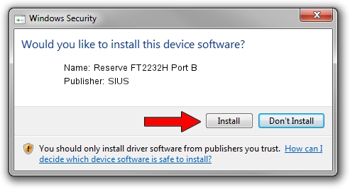 SIUS Reserve FT2232H Port B driver installation 4052898