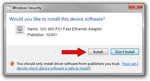 SONY SiS 900 PCI Fast Ethernet Adapter driver download 1999699