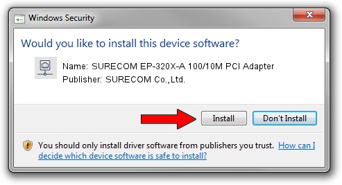 SURECOM Co.,Ltd. SURECOM EP-320X-A 100/10M PCI Adapter driver installation 1776562