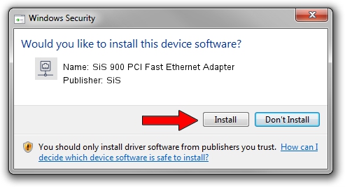 SiS SiS 900 PCI Fast Ethernet Adapter driver installation 1997907