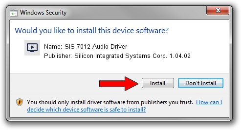 Silicon Integrated Systems Corp. 1.04.02 SiS 7012 Audio Driver driver installation 1029842