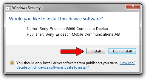 Sony Ericsson Mobile Communications AB Sony Ericsson G900 Composite Device setup file 1637738