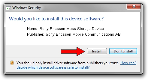 Sony Ericsson Mobile Communications AB Sony Ericsson Mass Storage Device setup file 2055159