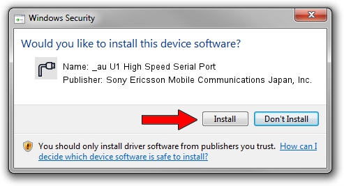 Sony Ericsson Mobile Communications Japan, Inc. _au U1 High Speed Serial Port setup file 1554301