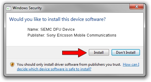 Sony Ericsson Mobile Communications SEMC DFU Device driver download 1601798